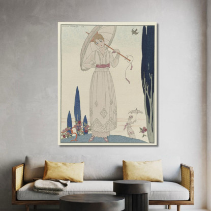 Il Cipresso E La Rosa Abito Estivo Di Doeuillet George Barbier gbb99 quadro stampato su tela