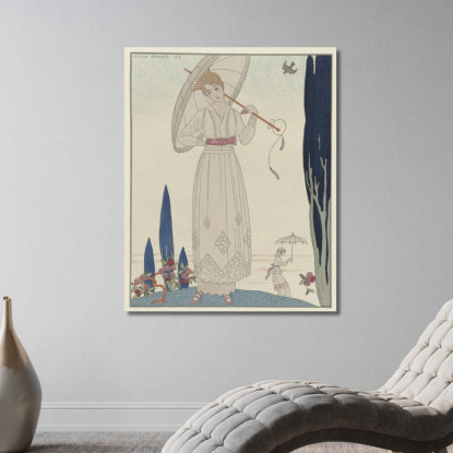 Il Cipresso E La Rosa Abito Estivo Di Doeuillet George Barbier gbb99 quadro stampato su tela