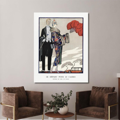 Partenza Per Il Casinò Evening Coat Of Worth George Barbier gbb100 quadro stampato su tela