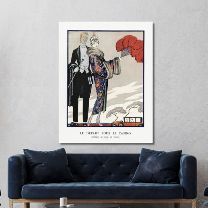 Partenza Per Il Casinò Evening Coat Of Worth George Barbier gbb100 quadro stampato su tela