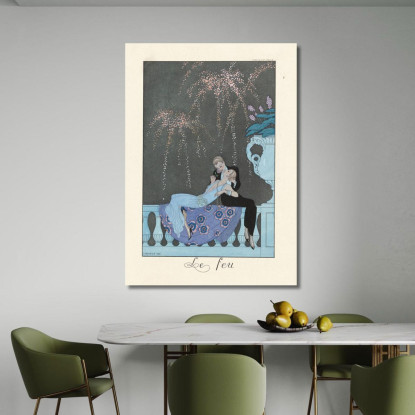 Il Fuoco Fuoco George Barbier gbb101 quadro stampato su tela