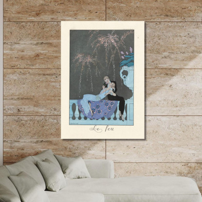 Il Fuoco Fuoco George Barbier gbb101 quadro stampato su tela