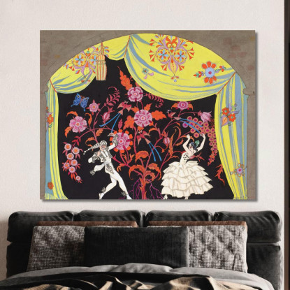 Il Flamenco George Barbier gbb102 quadro stampato su tela