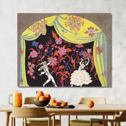 Il Flamenco George Barbier gbb102 quadro stampato su tela