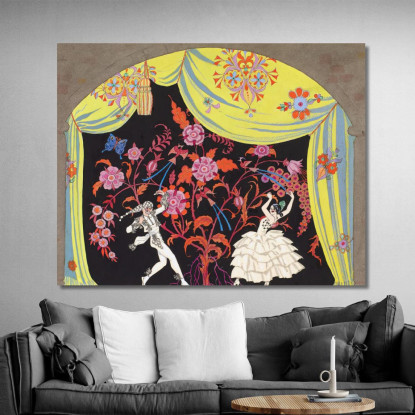 Il Flamenco George Barbier gbb102 quadro stampato su tela