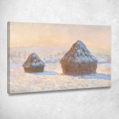 Mattina Effetto Neve Con Cocchi Di Grano Claude Monet mnt372 quadro stampato su tela