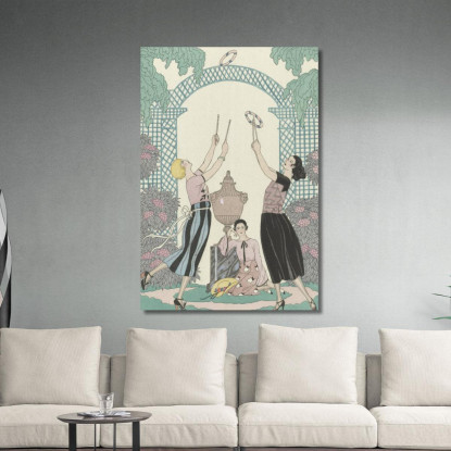 Il Gioco Delle Grazie 2 George Barbier gbb107 quadro stampato su tela