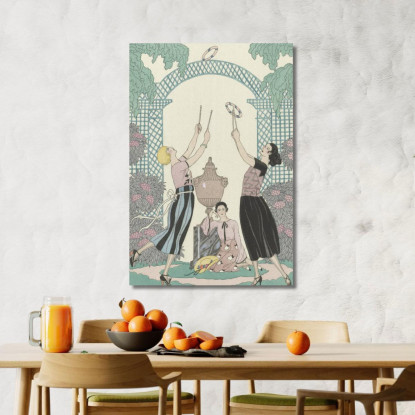 Il Gioco Delle Grazie 2 George Barbier gbb107 quadro stampato su tela