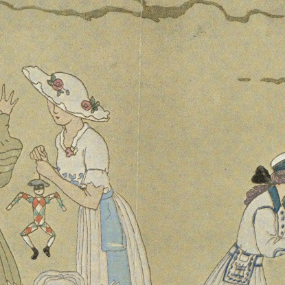 Il Gioco Delle Marionette George Barbier gbb108 quadro stampato su tela