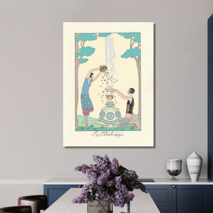Primavera Primavera George Barbier gbb114 quadro stampato su tela