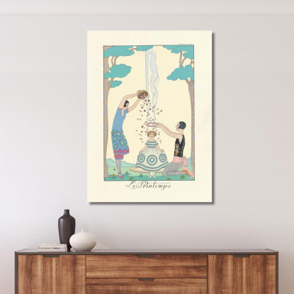 Primavera Primavera George Barbier gbb114 quadro stampato su tela