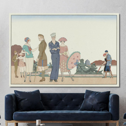 Gli Alleati A Versailles George Barbier gbb116 quadro stampato su tela