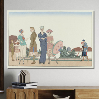 Gli Alleati A Versailles George Barbier gbb116 quadro stampato su tela