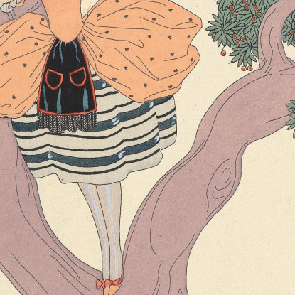 Ciliegie Ciliegie George Barbier gbb118 quadro stampato su tela