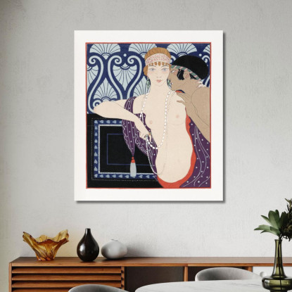 Le Tre Bellezze Di Mnasidika George Barbier gbb121 quadro stampato su tela