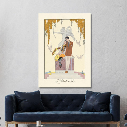 Autunno George Barbier gbb129 quadro stampato su tela