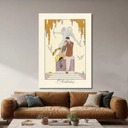 Autunno George Barbier gbb129 quadro stampato su tela