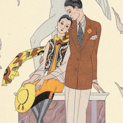 Autunno George Barbier gbb129 quadro stampato su tela
