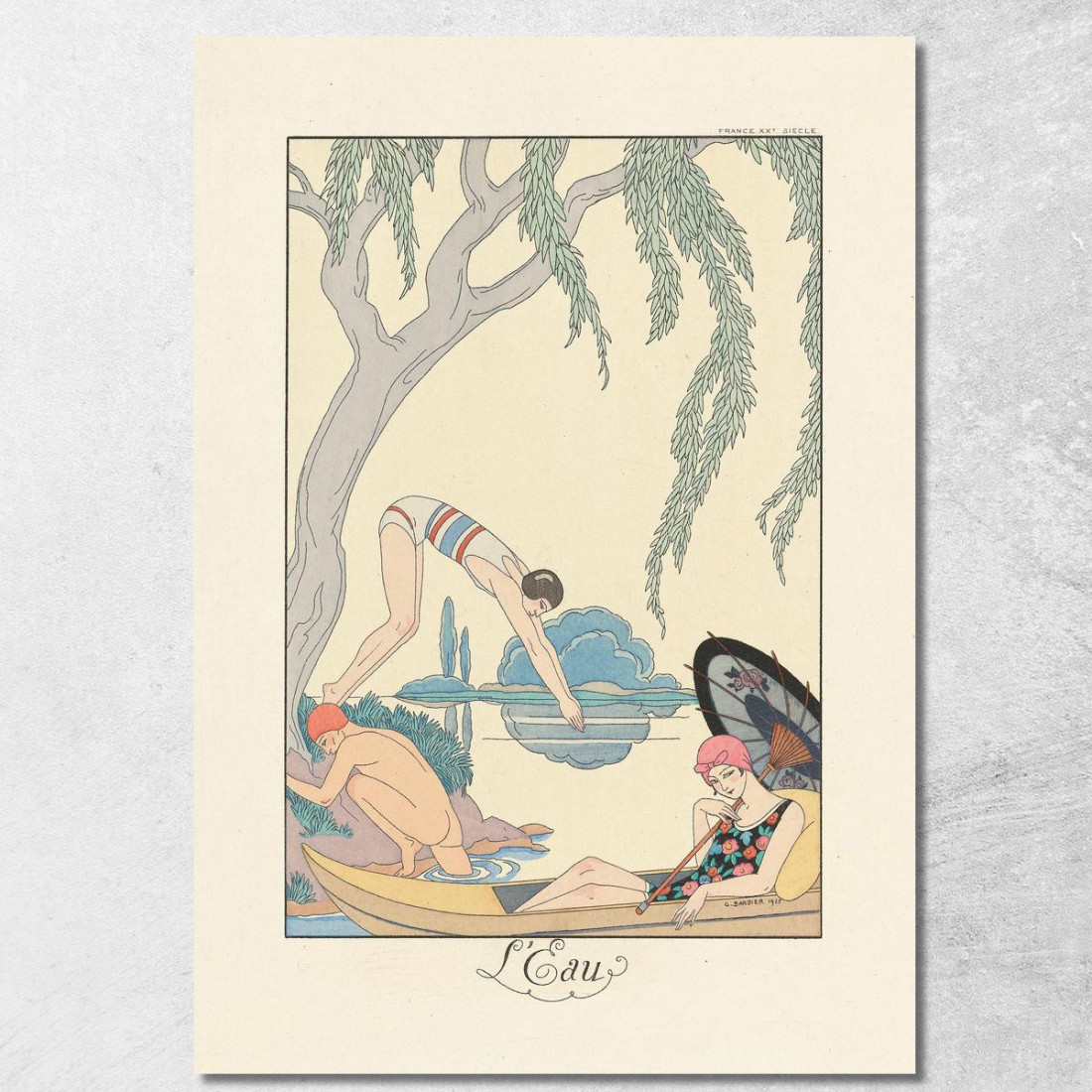 Acqua Acqua George Barbier gbb130 quadro stampato su tela