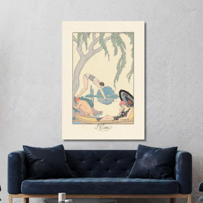 Acqua Acqua George Barbier gbb130 quadro stampato su tela