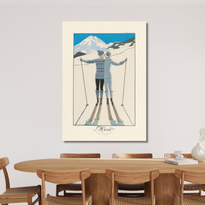Inverno Inverno George Barbier gbb131 quadro stampato su tela