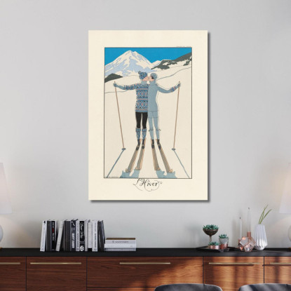 Inverno Inverno George Barbier gbb131 quadro stampato su tela