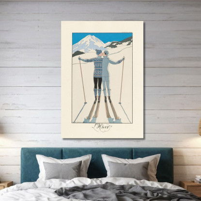 Inverno Inverno George Barbier gbb131 quadro stampato su tela