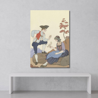L'Uccello Cheri George Barbier gbb132 quadro stampato su tela