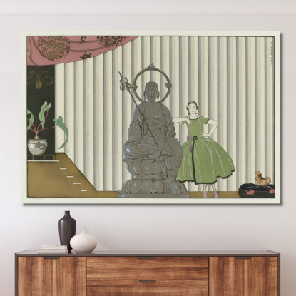 La Signorina Spinelly A Casa George Barbier gbb136 quadro stampato su tela