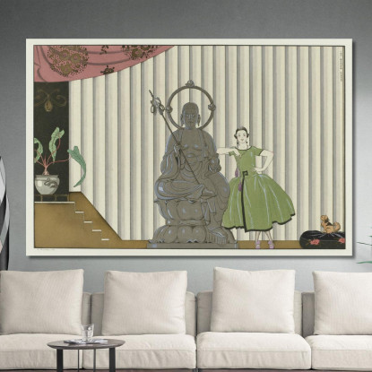 La Signorina Spinelly A Casa George Barbier gbb136 quadro stampato su tela