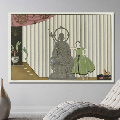 La Signorina Spinelly A Casa George Barbier gbb136 quadro stampato su tela