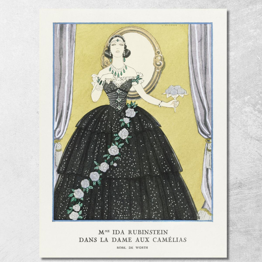 La Signora Ida Rubinstein In La Signora Delle Camelie George Barbier gbb138 quadro stampato su tela