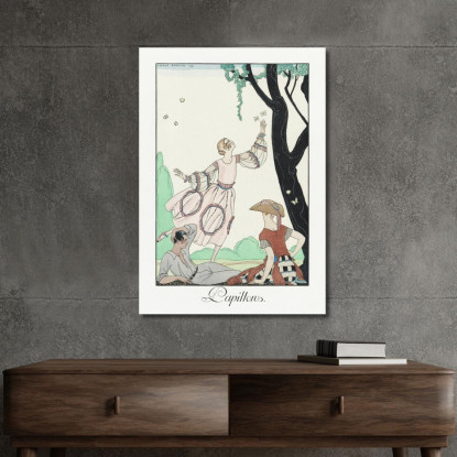 Farfalle George Barbier gbb140 quadro stampato su tela