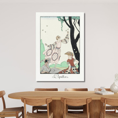Farfalle George Barbier gbb140 quadro stampato su tela