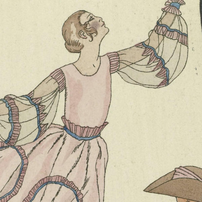 Farfalle Francia Xx Secolo George Barbier gbb141 quadro stampato su tela