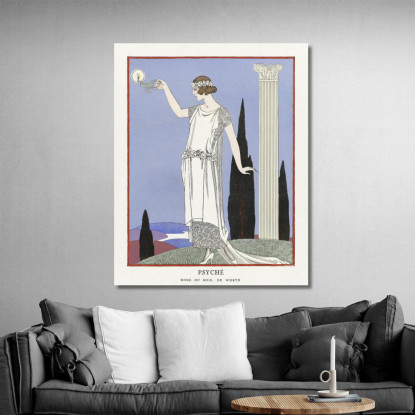 Abito Da Sera Psiche Di Worth Dalla Gazette Du Bon Ton N. 9 Pl. 68 George Barbier gbb144 quadro stampato su tela