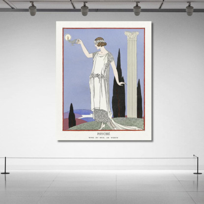 Abito Da Sera Psiche Di Worth Dalla Gazette Du Bon Ton N. 9 Pl. 68 George Barbier gbb144 quadro stampato su tela