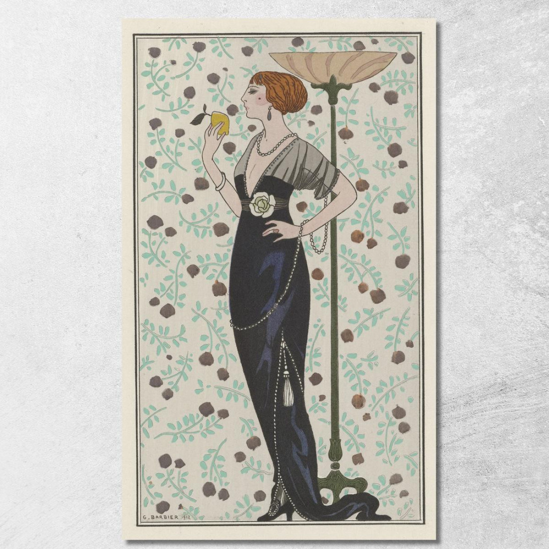 Abito Da Sera George Barbier gbb146 quadro stampato su tela