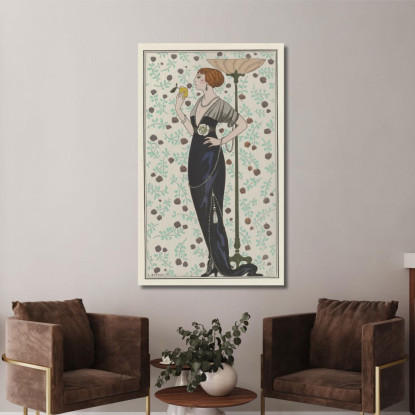 Abito Da Sera George Barbier gbb146 quadro stampato su tela