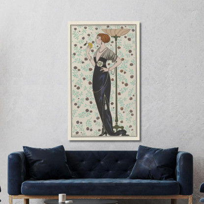 Abito Da Sera George Barbier gbb146 quadro stampato su tela
