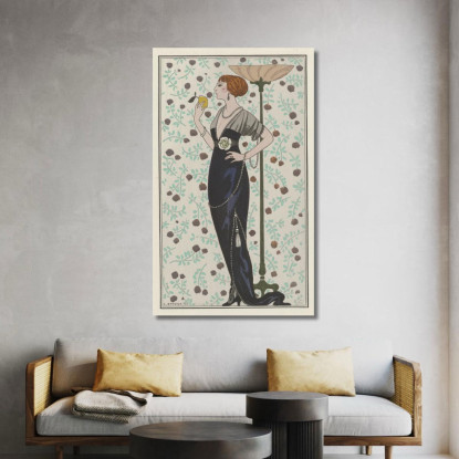Abito Da Sera George Barbier gbb146 quadro stampato su tela