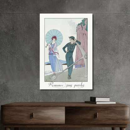 Romanzo Senza Parole George Barbier gbb148 quadro stampato su tela