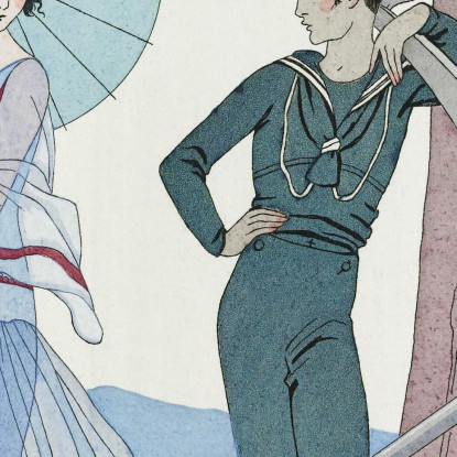 Romanzo Senza Parole George Barbier gbb148 quadro stampato su tela