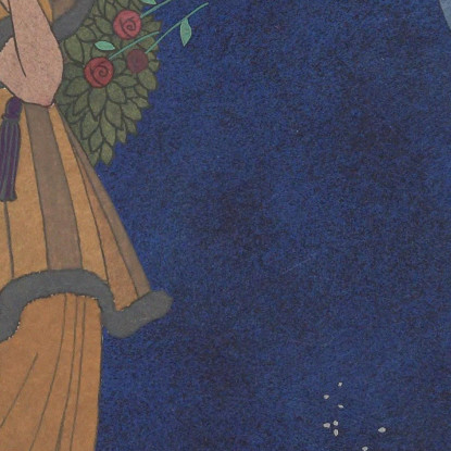 Rose Nella Notte George Barbier gbb150 quadro stampato su tela