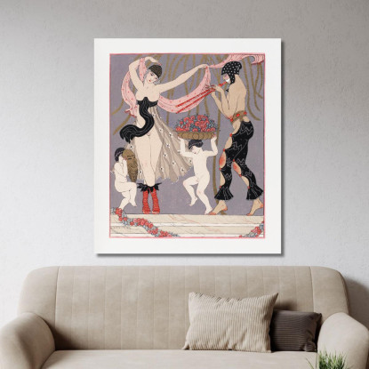 La Danza Dei Fiori George Barbier gbb156 quadro stampato su tela