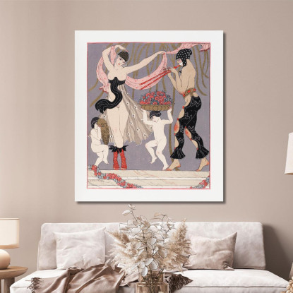 La Danza Dei Fiori George Barbier gbb156 quadro stampato su tela
