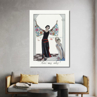 Ecco Le Mie Ali George Barbier gbb160 quadro stampato su tela