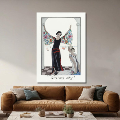 Ecco Le Mie Ali George Barbier gbb160 quadro stampato su tela