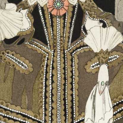 La Rose De L'Infante Costume De Worth From Gazette Du Bon Ton. Art- Modes & Frivolites No. 8 George Barbier tableau impression s