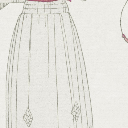 El Ciprés Y La Rosa Vestido De Verano De Doeuillet De Gazette Du Bon Ton No. 7 Pl. 70 George Barbier cuadro en lienzo